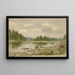 Uitzicht op een rivier - Anoniem — ingelijst kunstwerk aan de muur