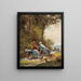Lavandières aan de rivier - Anoniem — ingelijst kunstwerk aan de muur