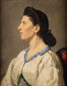 Portret van een Italiaanse vrouw - Anselm Feuerbach — weergave van het kunstwerk