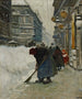 Straatscène - Antal Berkes — weergave van het kunstwerk