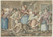 Een man die zijn vrouw had geslagen wordt gestraft door een groep vrouwen in de Vinkestraat in Amsterdam, 1768 - Anthonie Drost — weergave van het kunstwerk