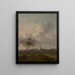 Landscape painting with church at Rijswijck - Anthonie Jansz van der Croos — framed artwork on a wall