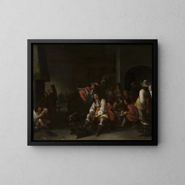 Postwachthuis - Anthonie Palamedesz — ingelijst kunstwerk aan de muur
