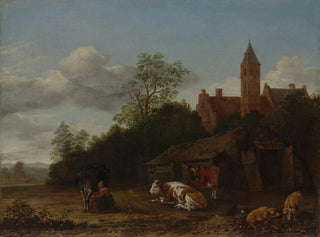 Anthonie van Borssom - Barnyard Scene.webp