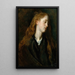 Studie van het hoofd van een jonge vrouw - Antoine van Dyck — ingelijst kunstwerk aan de muur