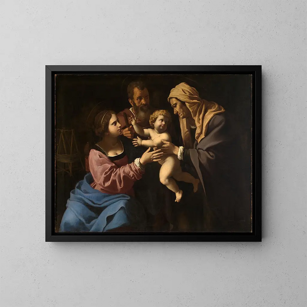 van het Heilige Gezin - Antiveduto Gramatica — ingelijst kunstwerk aan de muur