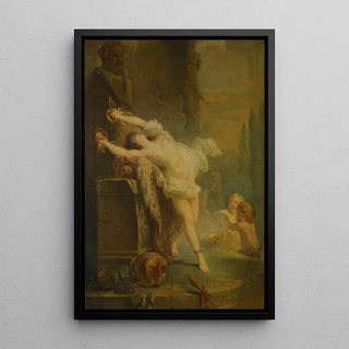 AntoineFranois Callet - A Bacchante Playing The Cymbols Before A Statue Of Pan.webp