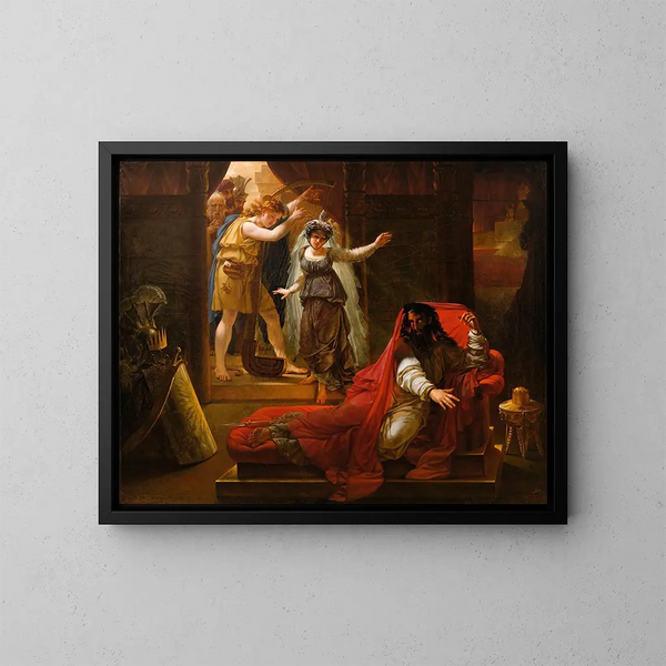 David die harp speelt voor koning Saul - Antoine-Jean Gros — ingelijst kunstwerk aan de muur