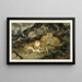 Lionne et lionceaux - Antoine-Louis Barye — framed artwork on a wall