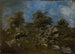 Landscape painting with rock - Antoine-Louis Barye — artwork view