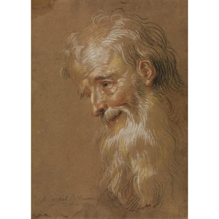 Antoine Coypel - Head of a bearded old man.webp