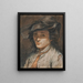 Portret van een man met hoed - Antoine Lebel — ingelijst kunstwerk aan de muur