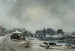 Uitzicht op het eiland Louviers, sneeuweffect - Antoine Perrot — weergave van het kunstwerk