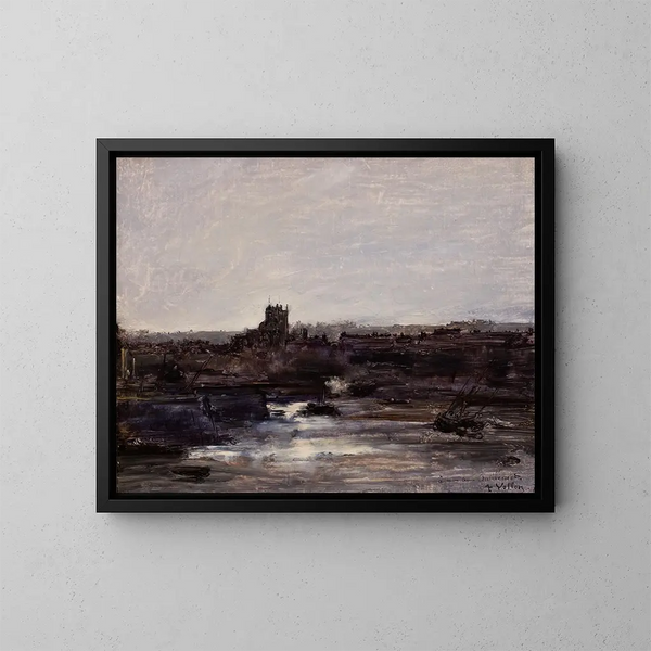 Dieppe - Antoine Vollon — ingelijst kunstwerk aan de muur