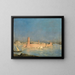 De haven van Marseille met een vuurtoren - Antoine Vollon — ingelijst kunstwerk aan de muur