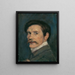 Zelfportret - Anton Árpád Schuster — ingelijst kunstwerk aan de muur