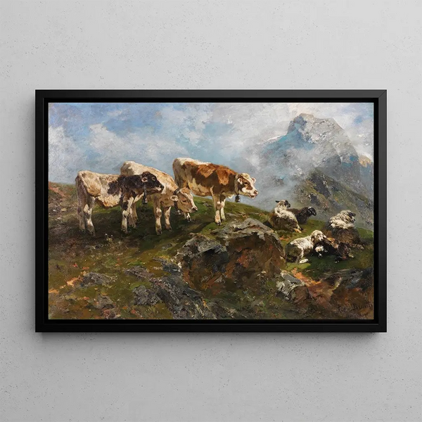 Anton Braith - Klber und Schafe im Hochgebirge.webp