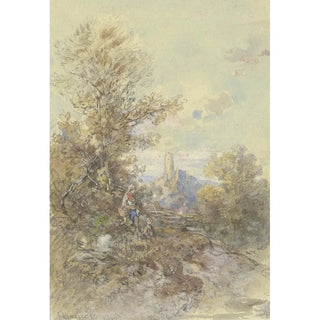 Anton Burger - Landschaft mit Buerin Kind und der Ruine Eppstein.webp