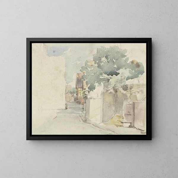 Route du village à Kronberg - Anton Burger — ingelijst kunstwerk aan de muur