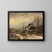 van een dorp in de winter - Anton Doll — ingelijst kunstwerk aan de muur