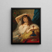 Een odalisque met een waterpijp - Anton Ebert — ingelijst kunstwerk aan de muur