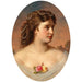 Reproductie van het schilderij Portret van een dame met rozen op de decolleté - Anton Ebert