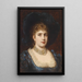 Reproductie van het schilderij Dame in blauwe jurk met hoed - Anton Ebert