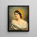 Portret van een vrouw met gele sjaal - Anton Ebert — ingelijst kunstwerk aan de muur