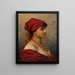 Vrouw in rood - Anton Ebert — ingelijst kunstwerk aan de muur