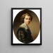 Portrait Painting of a Girl - Anton Einsle — framed artwork on a wall