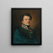 Portrait of an officer - Anton Einsle — framed artwork on a wall