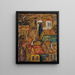 Stedelijk landschap - Anton Emanuel Peschka — ingelijst kunstwerk aan de muur