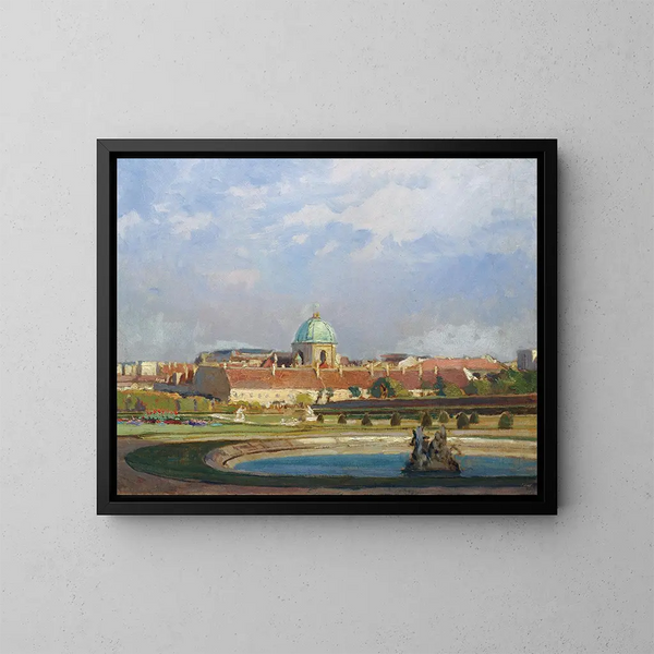 Uitzicht op de kerk van de Salésiens - Anton Hans Karlinsky — ingelijst kunstwerk aan de muur