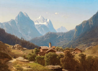 Anton Hansch - A Scene in the Bernese Highlands Wetterhorn.webp