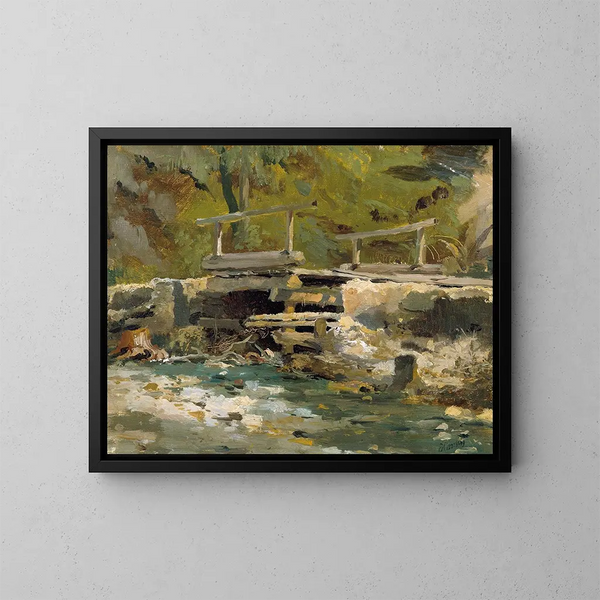 Pont de Bach - Anton Hansch — ingelijst kunstwerk aan de muur