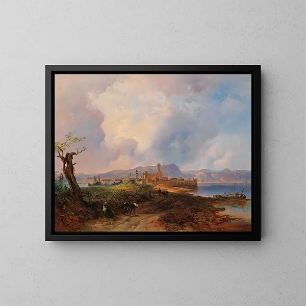 Sirmione - Anton Hansch — ingelijst kunstwerk aan de muur