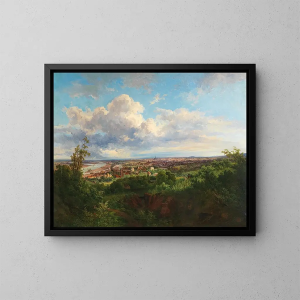 Een uitzicht op Wenen - Anton Hlaváček — ingelijst kunstwerk aan de muur