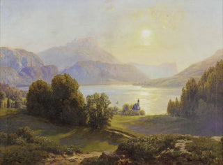 Anton Hlavacek - Blick ber einen Alpensee.webp