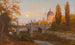 View of the Wienfluss towards the Elisabeth Bridge and Saint-Charles Church - Anton Hlaváček — artwork view