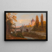 View of the Wienfluss towards the Elisabeth Bridge and Saint-Charles Church - Anton Hlaváček — framed artwork on a wall