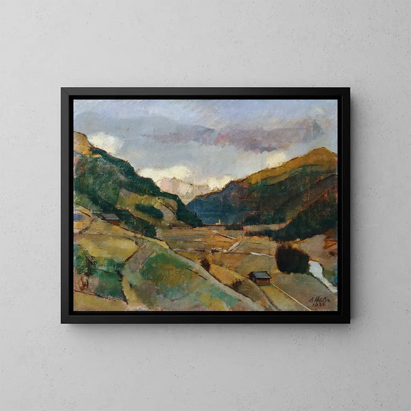 La vallée de Defereggental en Haute-Autriche - Anton Hula — ingelijst kunstwerk aan de muur