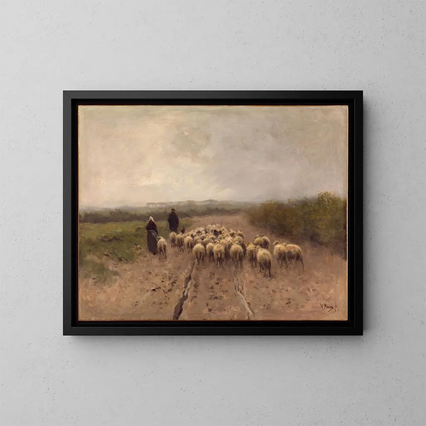 Aller au pâturage - Anton Mauve — ingelijst kunstwerk aan de muur