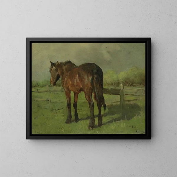 Paard - Anton Mauve — ingelijst kunstwerk aan de muur