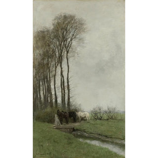 Anton Mauve - Paarden bij het hek.webp