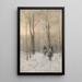 Cavaliers dans la neige dans le Haagse Bos - Anton Mauve — framed artwork on a wall