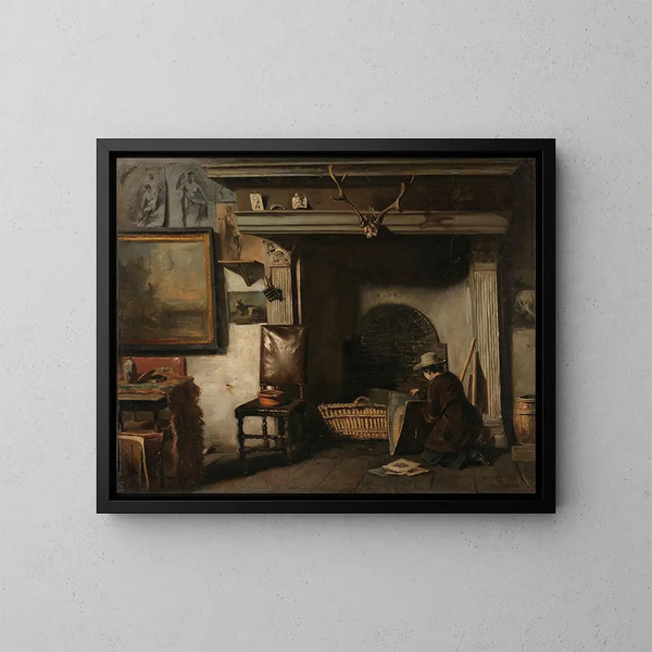 L'Atelier du peintre de Haarlem Pieter Frederik van Os - Anton Mauve — ingelijst kunstwerk aan de muur
