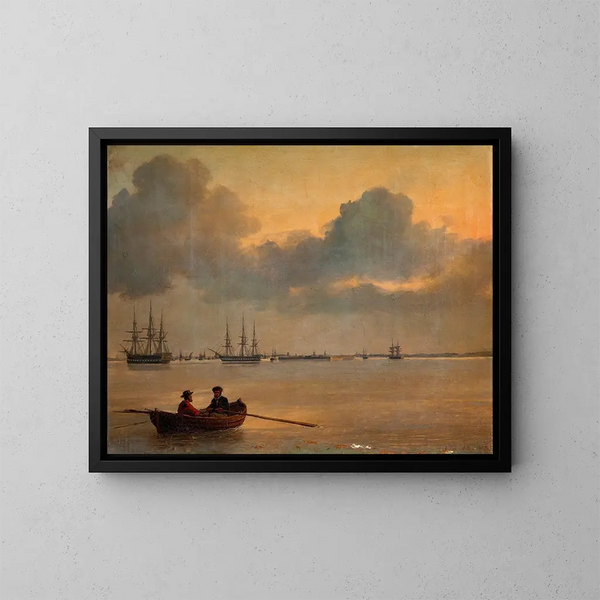 Nacht rust - Anton Melbye — ingelijst kunstwerk aan de muur