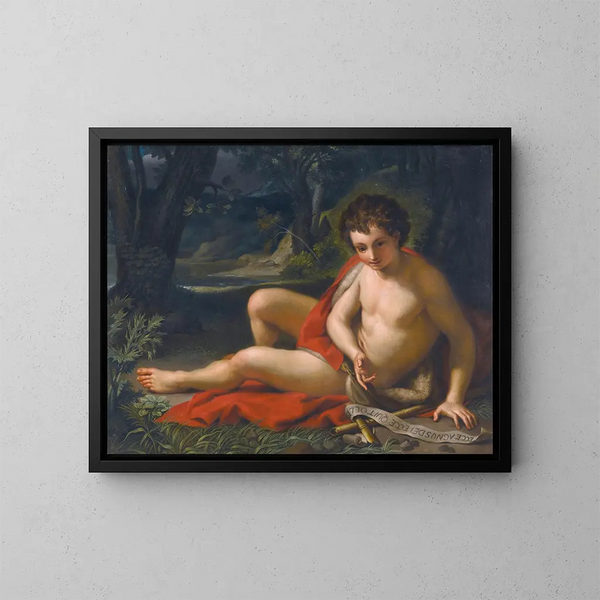 Sint-Jan de Doper in de woestijn - Anton Raphaël Mengs — ingelijst kunstwerk aan de muur