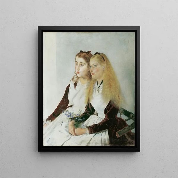 Anton Romako - Die Nichten des Knstlers Elisabeth und Maja.webp
