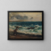 Jongen die op het strand vist - Anton Romako — ingelijst kunstwerk aan de muur
